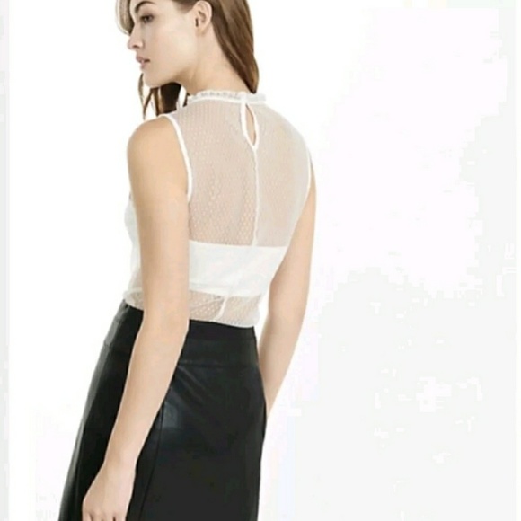 Express lace top. Ivory. NWT. small - Picture 2 of 7
